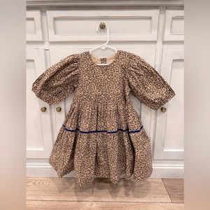 Pink Chicken marlbelle leopard dress 4Y